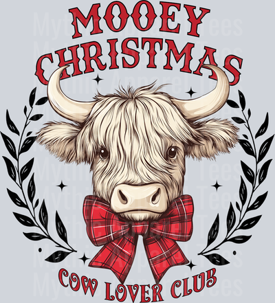 Mooey Christmas Cow club Highland Cow DTF Christmas Highland Cows Transfers