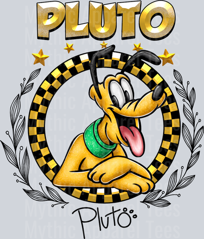 Pluto Disney Classic Portrait with Signature Disney Classic