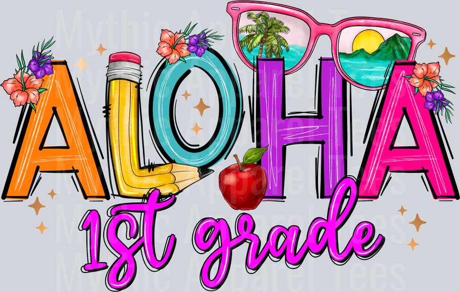 Aloha 1st grade DTF Summer Transfers