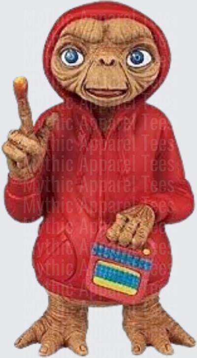 E.T. The Extra-Terrestrial Red Hoodie Glowing Finger Home Device Classic Film Character