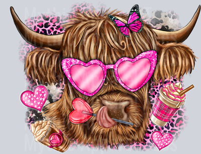 Valentine Cow Highland Cow
