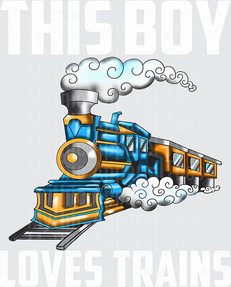 Train Carriage Railway Wagon Locomotive This Boy Loves T-Shirt