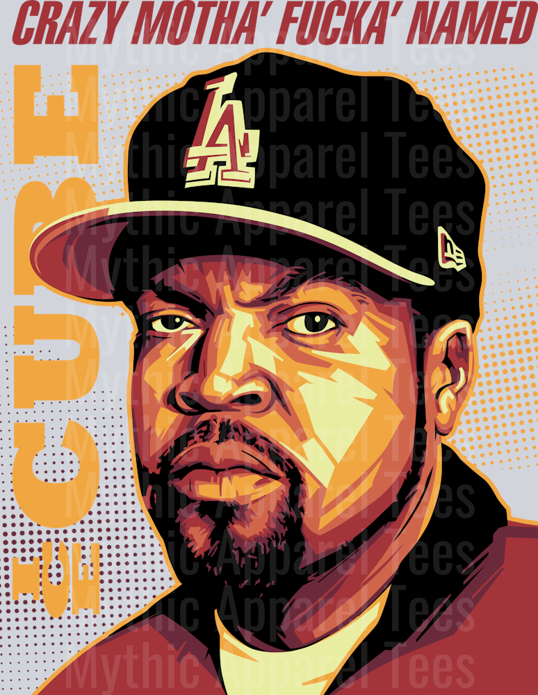 ICE CUBE CRAZY Rapper Pop Culture Rap Legend DTF Rapper Transfers