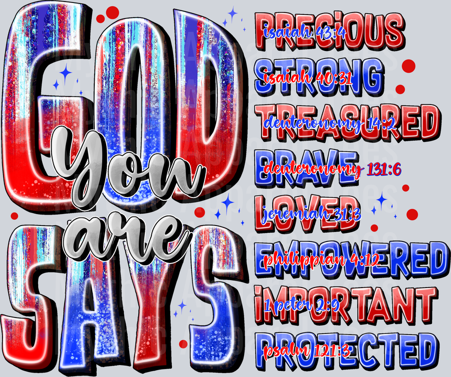 God Says 4th of july america 4th of july DTF Patriotic Transfers