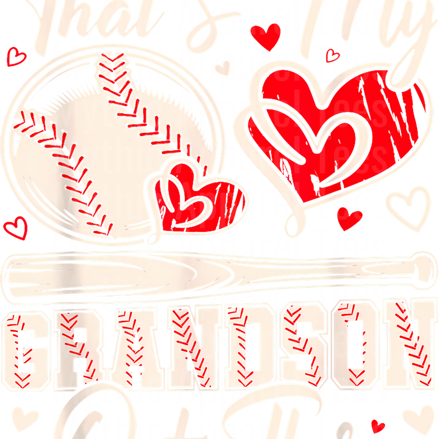 Grandma Grandpa Grandparents Baseball DTF Transfer