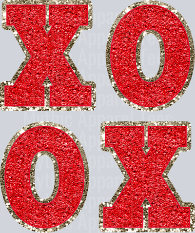 XOXO Valentines Day Wavy Retro Funny Designs
