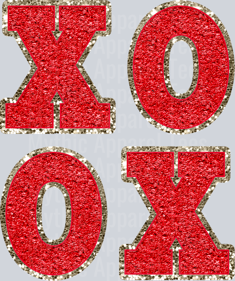 XOXO Valentines Day Wavy Retro Funny Designs
