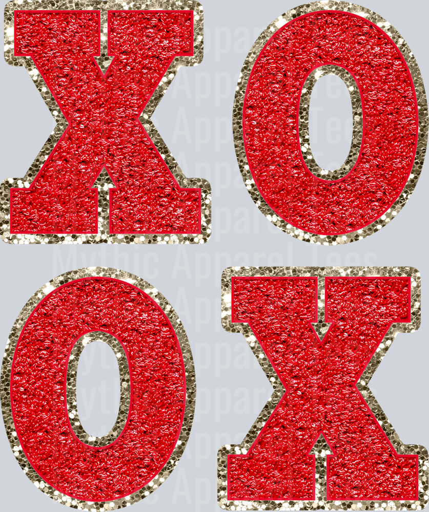 XOXO Valentines Day Wavy Retro Funny Designs