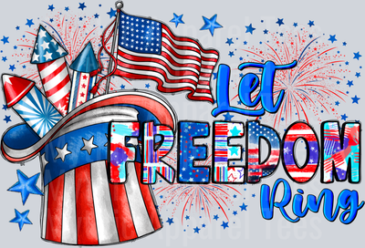 Let Freedom Ring 4th of july DTF Patriotic Transfers
