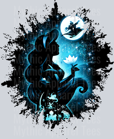 Jasmine Disney Princess Dark Silhouette Color Splash Crystal Ball Vision