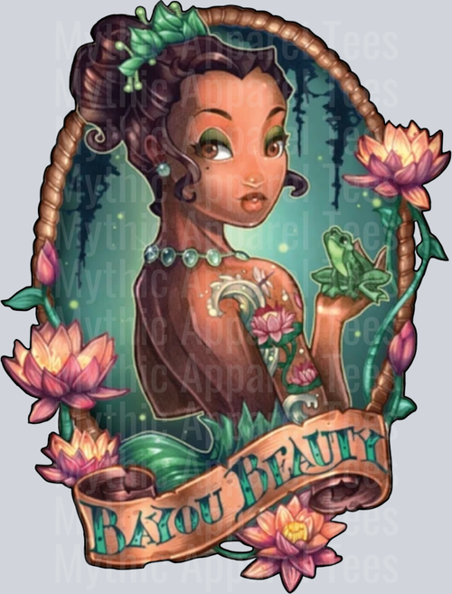 Tiana Tattooed Baddies Disney Princess DTF Disney Transfers
