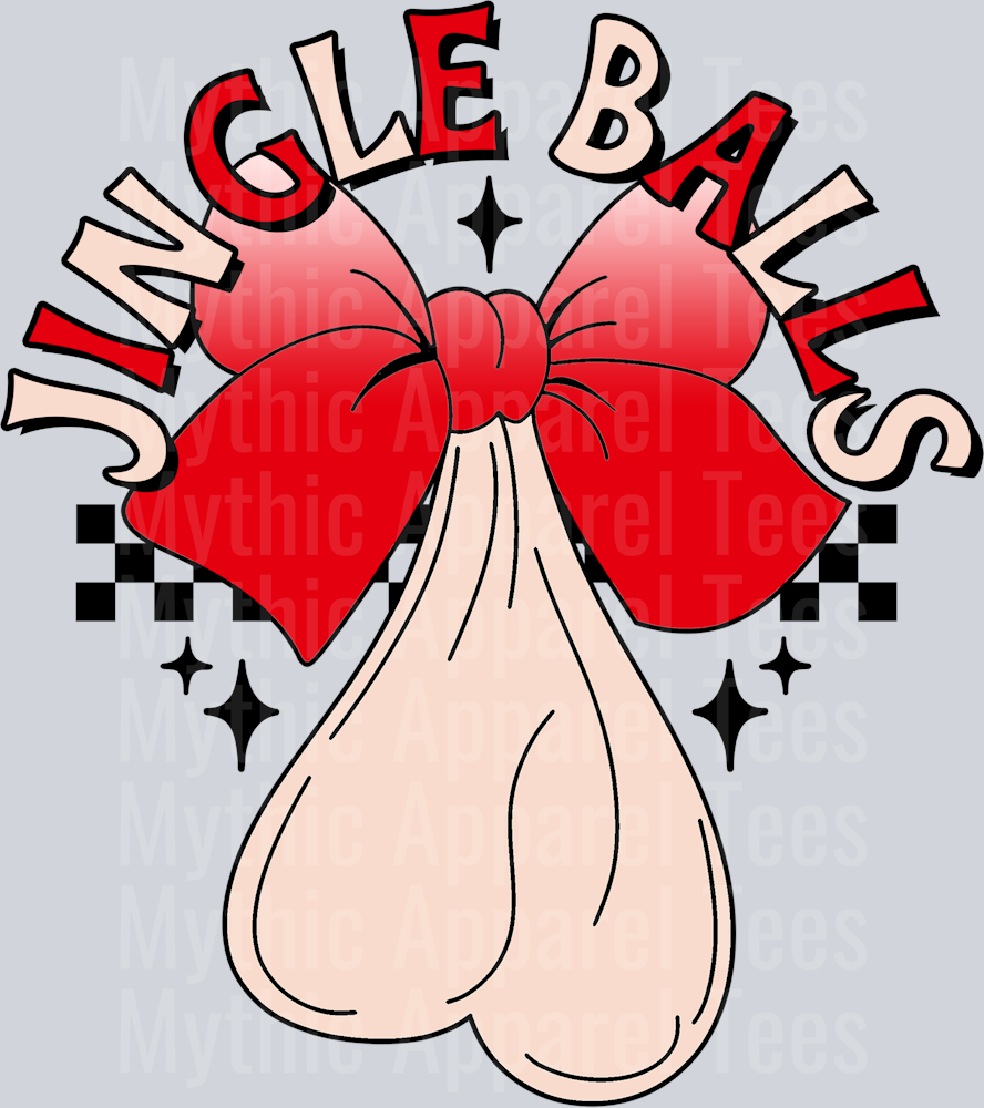 Jingle Balls Christmas Wavy Retro Funny Designs