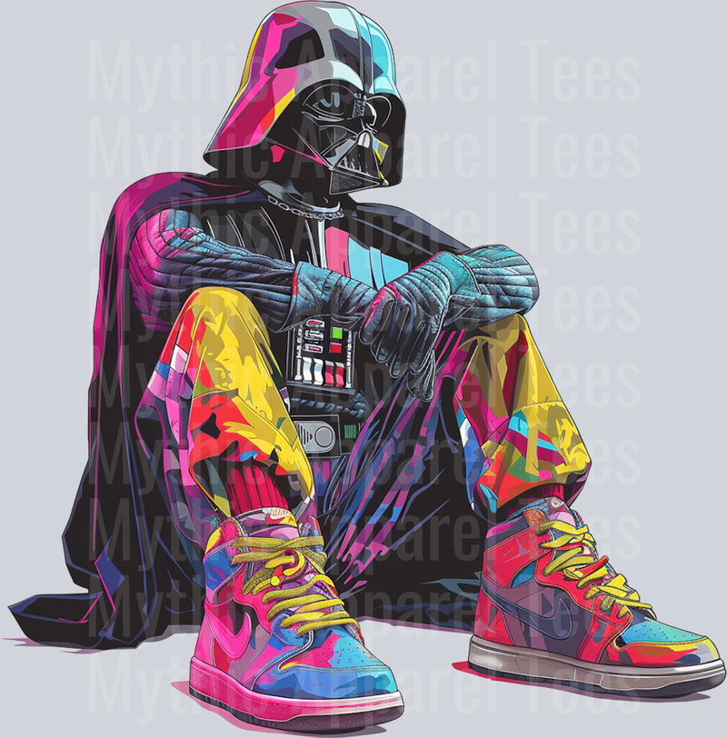 Darth Vader with Nike shoes sitting 2 DTF Star Wars Transfers
