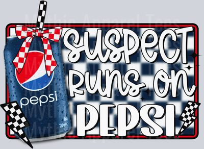 Suspect runs on Pepsi DTF Drink Transfers