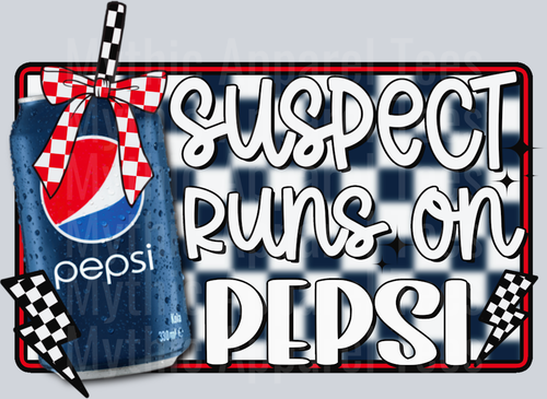 Suspect runs on Pepsi DTF Drink Transfers