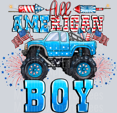 All American Boy 4th of july DTF Patriotic Transfers