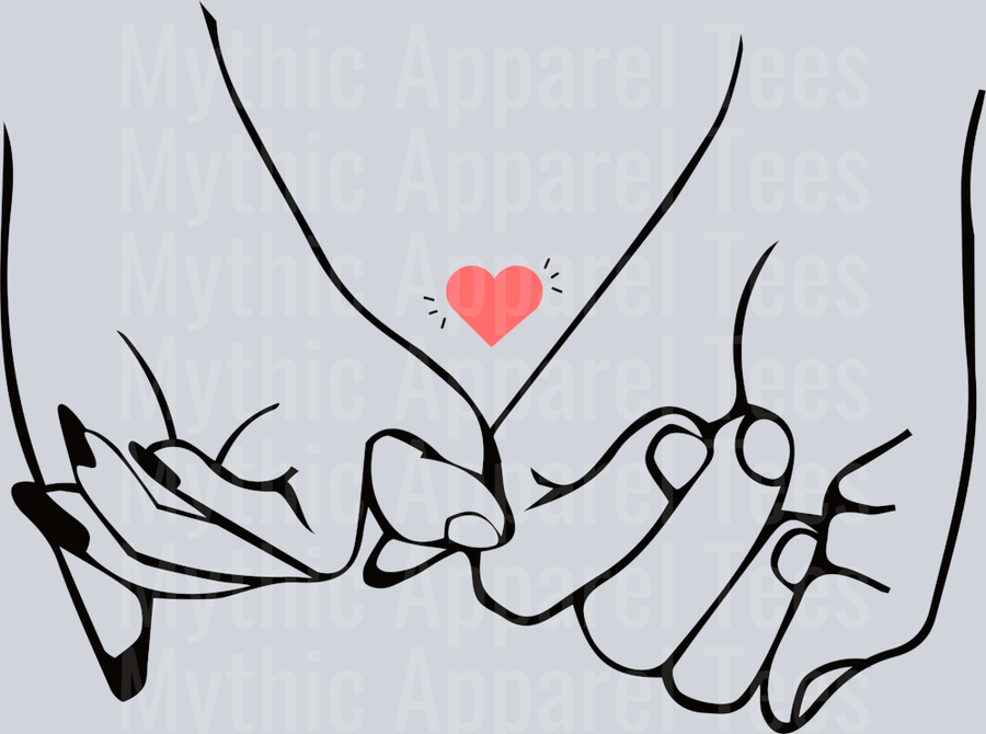 Pink promise DTF Valentines Day Transfers
