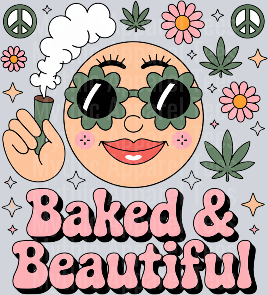 Baked and Beautiful Girly Weed Smoking Style