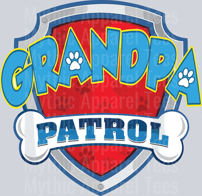 Grandpa Patrol Grandpa DTF Paw Patrol Transfers