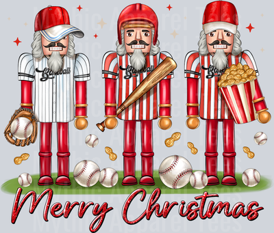 Merry Christmas Baseball Nut Cracker