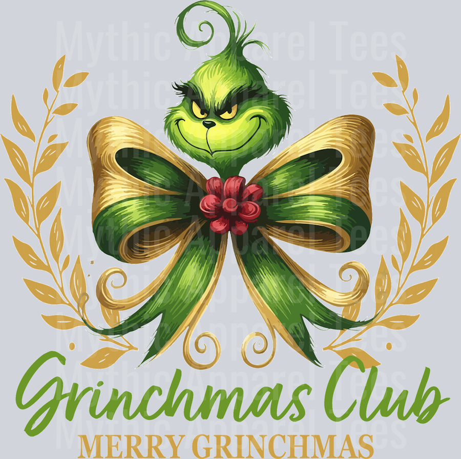 Grinchmas club merry grinchmas DTF Christmas Highland Cows Transfers