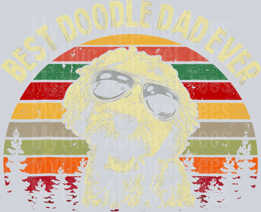 Best Doodle Dad Ever Dog DTF Dad Transfers