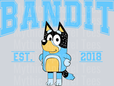 Bandit EST 2018 DTF Bluey Transfers