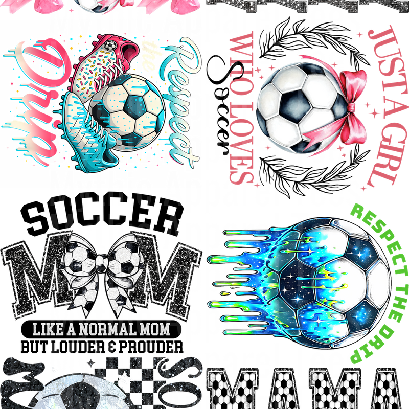 Soccer GANG SHEET 10 FULL SIZE IMAGES