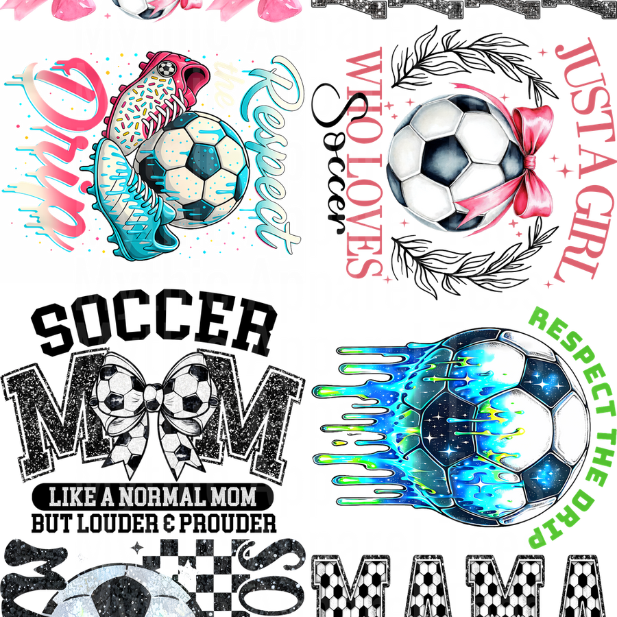Soccer GANG SHEET 10 FULL SIZE IMAGES