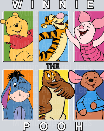 winnie the pooh classic frames  DTF Disney Transfers