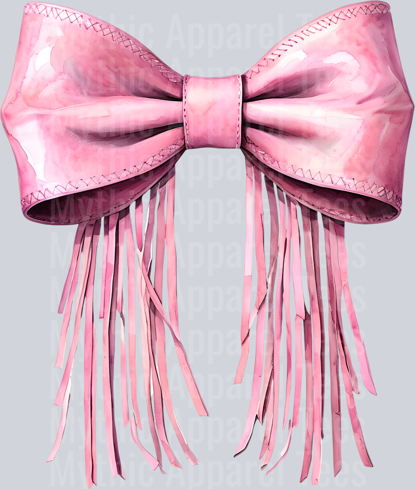 Pink Leather Bow Cowgirl Western Southern Girl Pink