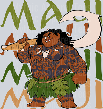 Maui With Words Disney Moana DTF Moana Transfers