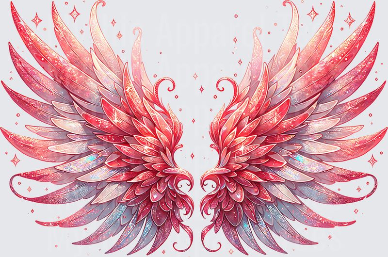 Angel Wings Glitter Red Pink Sparkle Fairy Fantasy Spread
