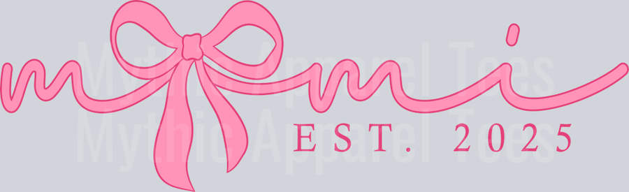 MiMi EST 2025 Pink Ribbon DTF MiMI Transfers