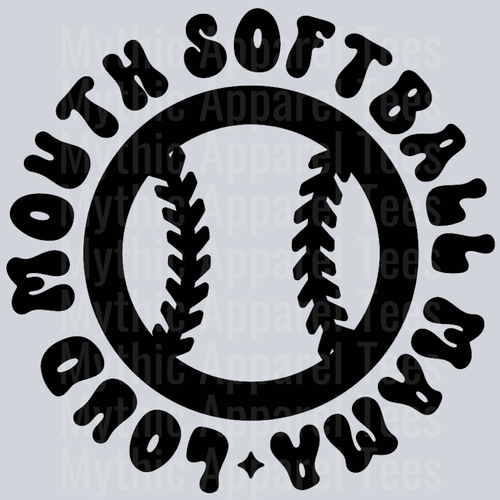Loud Mouth Softball Mama Pocket