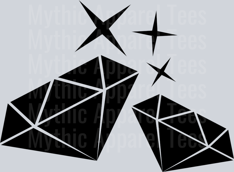 Diamonds Sparkle DTF Glam Transfers