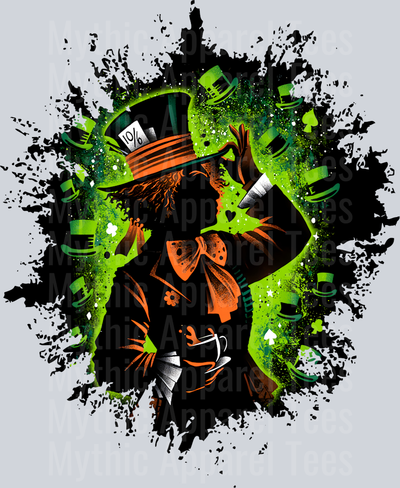 Hatter Alice in wonderland Dark Silhouette Color Splash Crystal Ball Vision