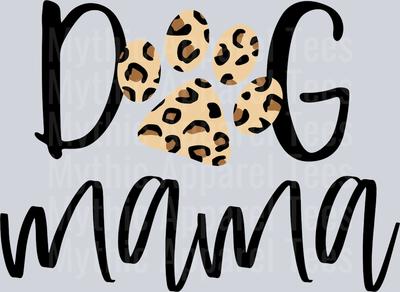 Dog mama leopard paw DTF Dog Transfers