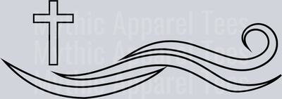 Cross Wave Sleeve DTF Religious Transfers
