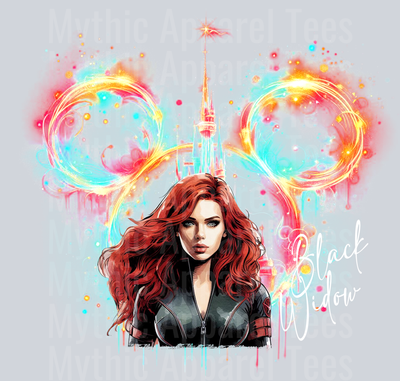 Black Widow Disney Castle Marvel Superhero