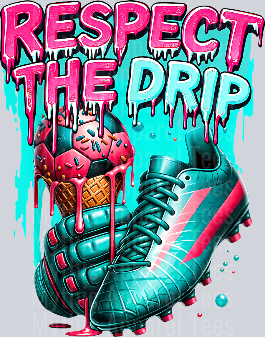 Soccer Drip Boys Ice Cream Drip Youth Respect The Drip DTF Soccer Transfers