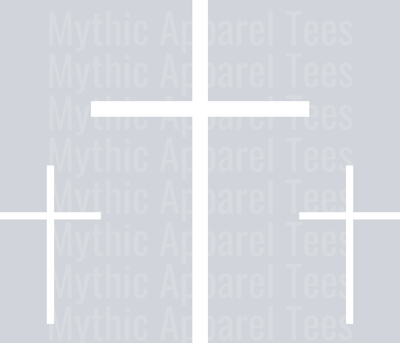 3 crosses white DTF Religious Transfers