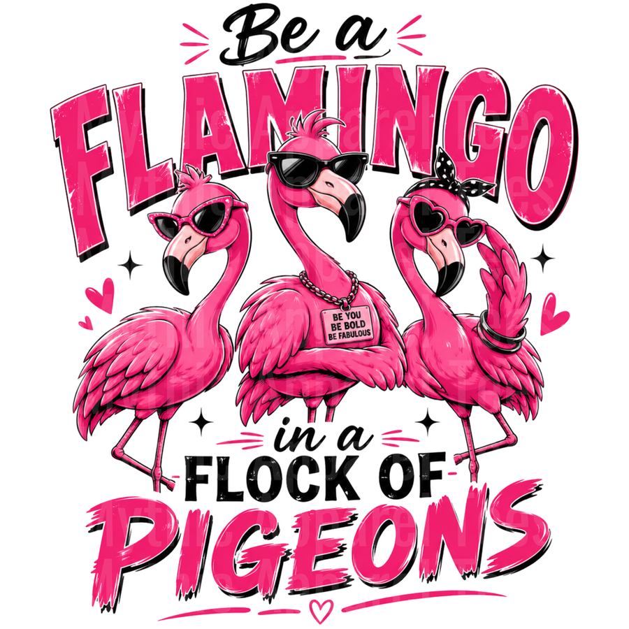 Flamingos Be a Flamingo in a Flock of Pigeons Sassy Trio