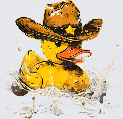 Jeep Ducks Rubber Duck Sheriff Cowboy Hat Water Splash