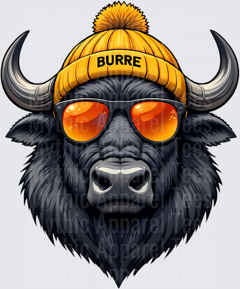 NFL Mascots Buffalo Bison Burre Beanie Orange Sunglasses