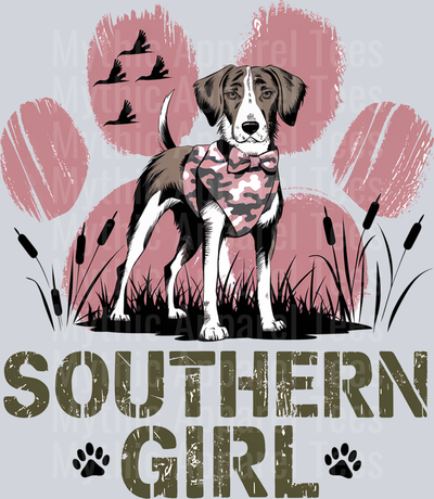 southern girl 3 Dog Paw Print Pink Paw DTF Southern Transfers