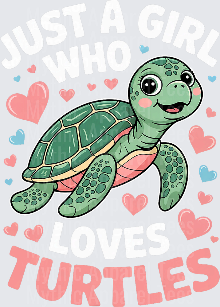 Just A Girl Who Loves Turtles Sea Animal Turtle Lover T-Shirt