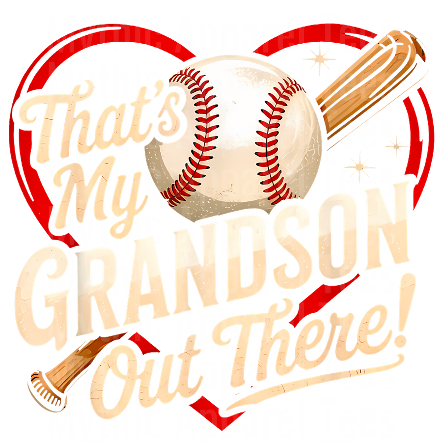 Grandma Grandpa Grandparents Baseball DTF Transfer