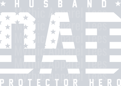 Husband Father Protector White DTF Dad Transfers
