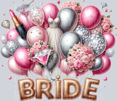 Bride Balloons DTF Wedding Transfers